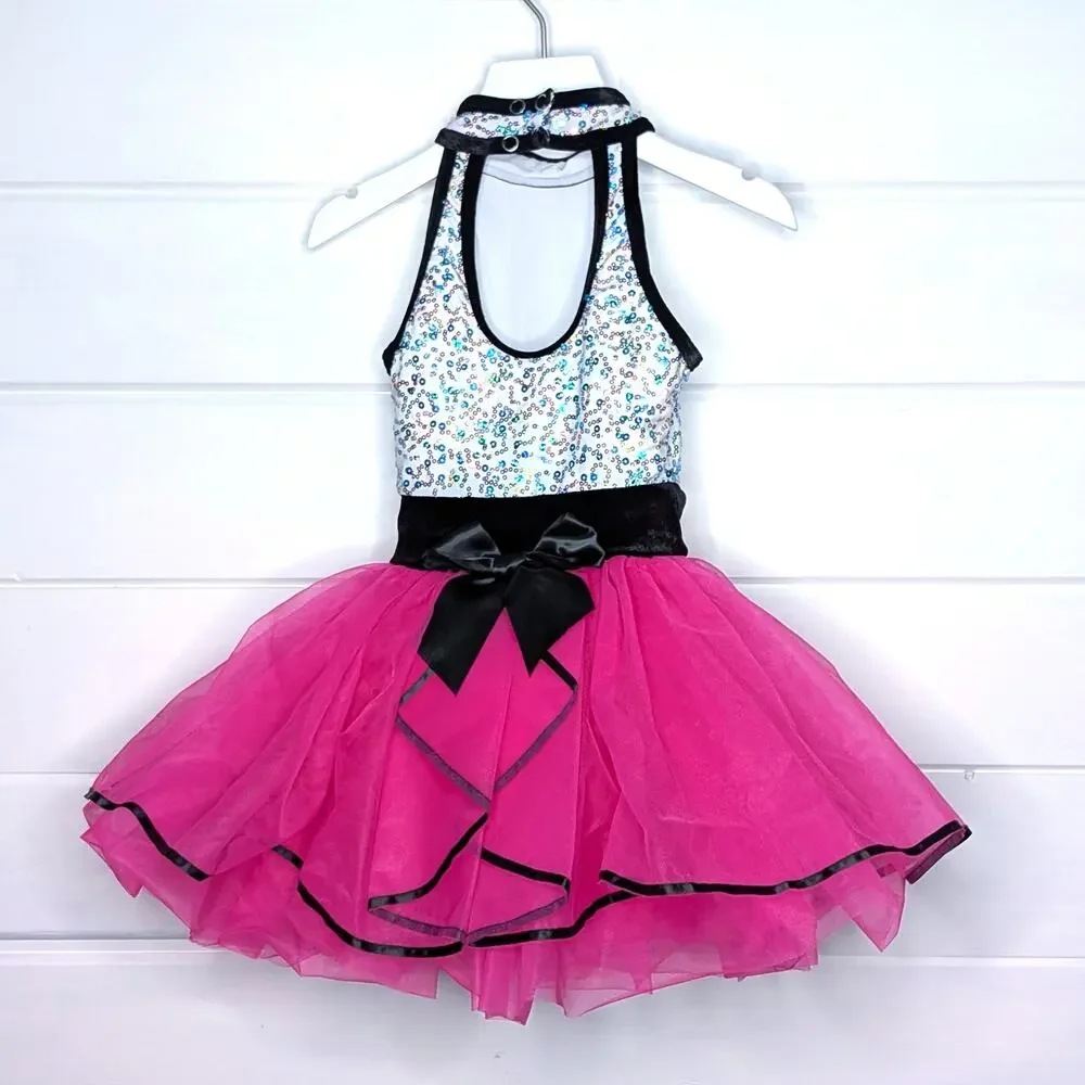 Weissman Showtime Dance Costume Frankie 14372 Size XSC Retro 50s Recital Dress